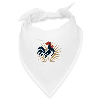 Hahn Sonne Volkskunst - Bandana - Weiß - Vorne