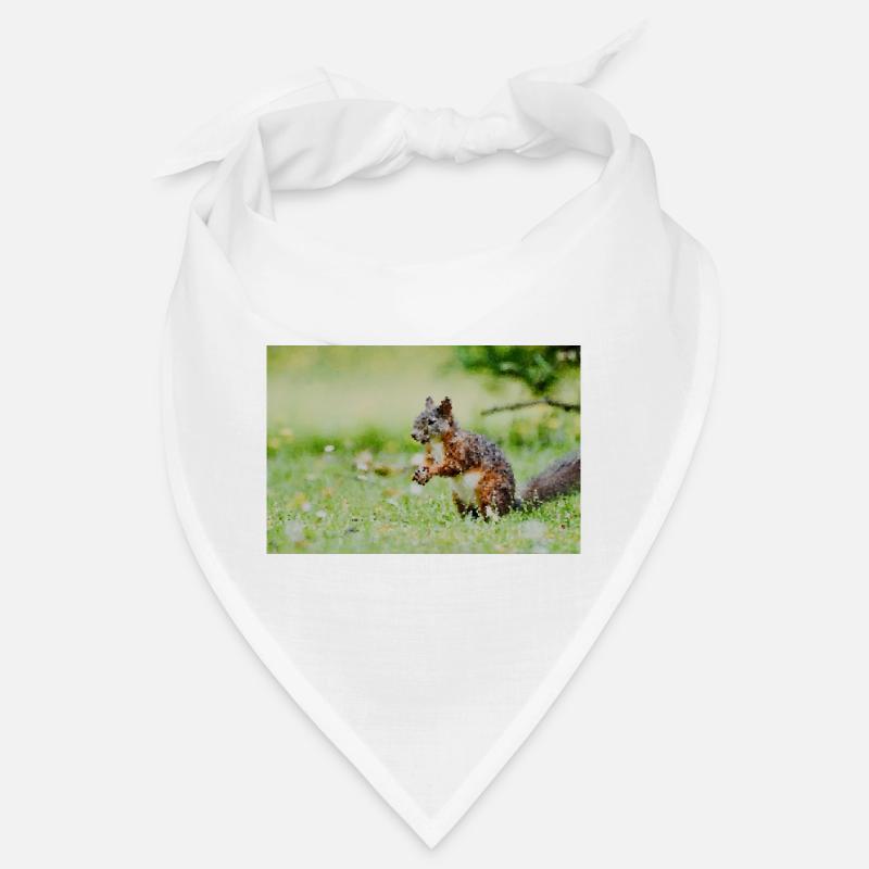 Mosaïque d’écureuil dans le champ d’herbe Bandana