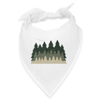 Tannenwald Retro – Natur Wald Wandern Outdoor - Bandana - Weiß - Vorne