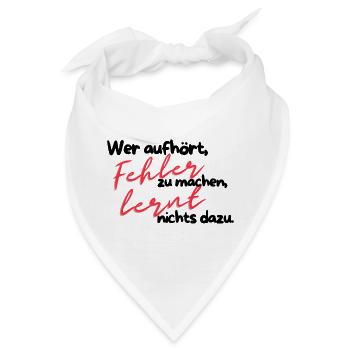Fehler lehrt Rote Schrift - Bandana - Weiß - Vorne