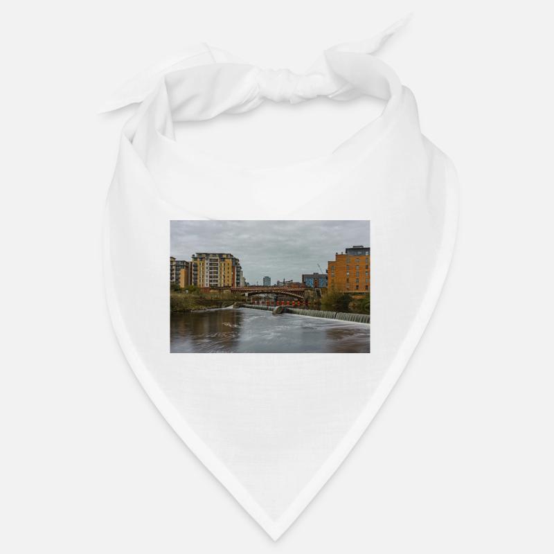 Urban River Scene with Bridge Bandana