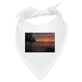Sonnenaufgang Saltburn Pier am ruhigen Ufer - Bandana - Weiß - Vorne
