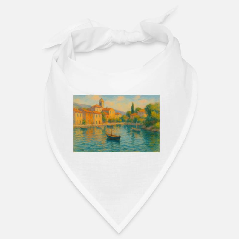 Harbour idyll in the sunlight Bandana