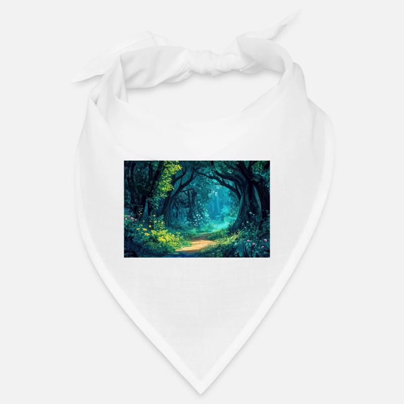 Illustration einer Waldlandschaft Bandana