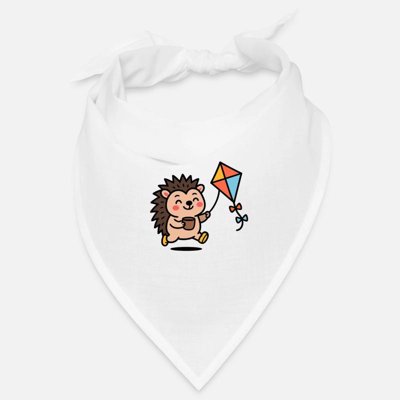 Hedgehog with kite and cup Bandana