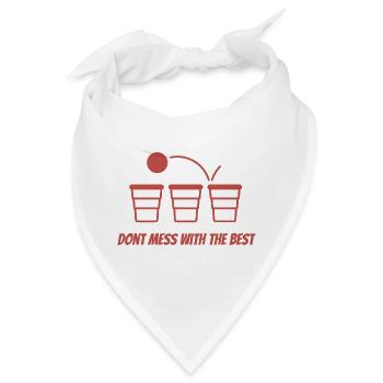 Drei Becher Der Beste Bleibt - Bandana - Weiß - Vorne