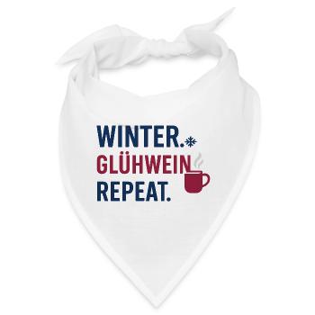 Winter. Glühwein. Repeat. - Bandana - Weiß - Vorne
