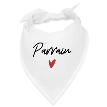 Pate Herz Geschenkidee - Bandana - Weiß - Vorne