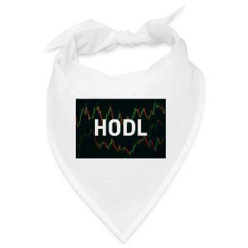 HODL-Grafikmotiv mit Aktiendiagramm - Bandana - Weiß - Vorne