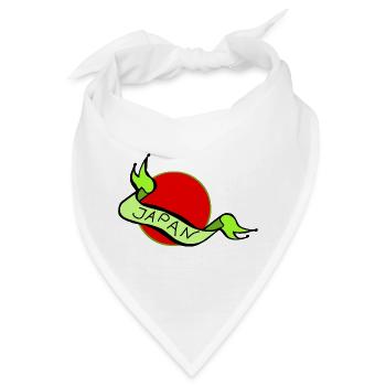 Japan land roter punkt - Bandana - Weiß - Vorne