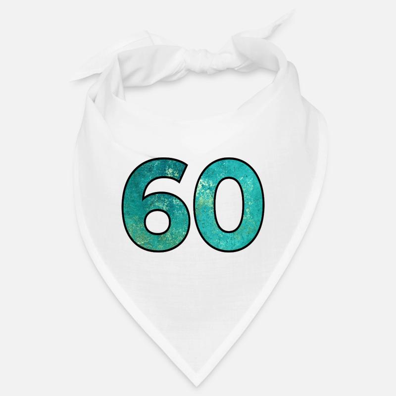 Zahl 60 - 60. Geburtstag Bandana