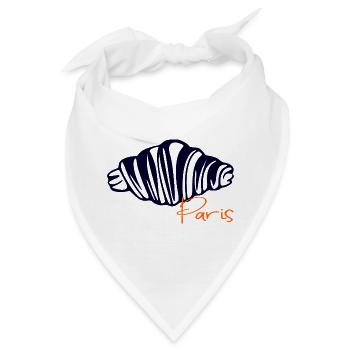 Croissants Paris - Bandana - Weiß - Vorne