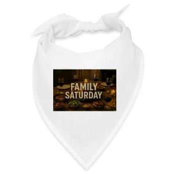 Familienabendessen am Samstag - Bandana - Weiß - Vorne
