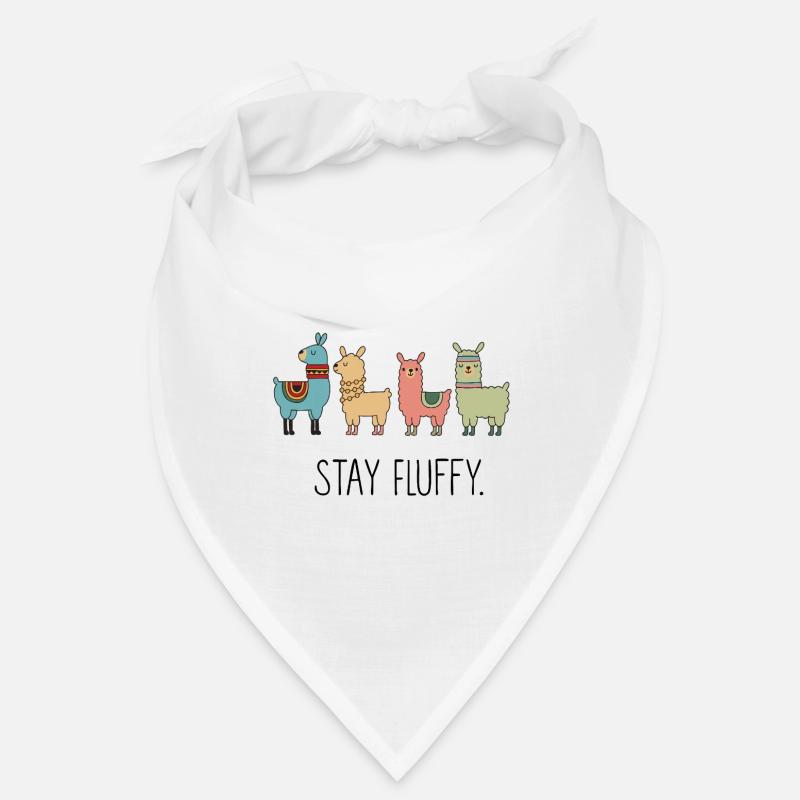 Stay Fluffy – Cute Alpaca Motif Bandana