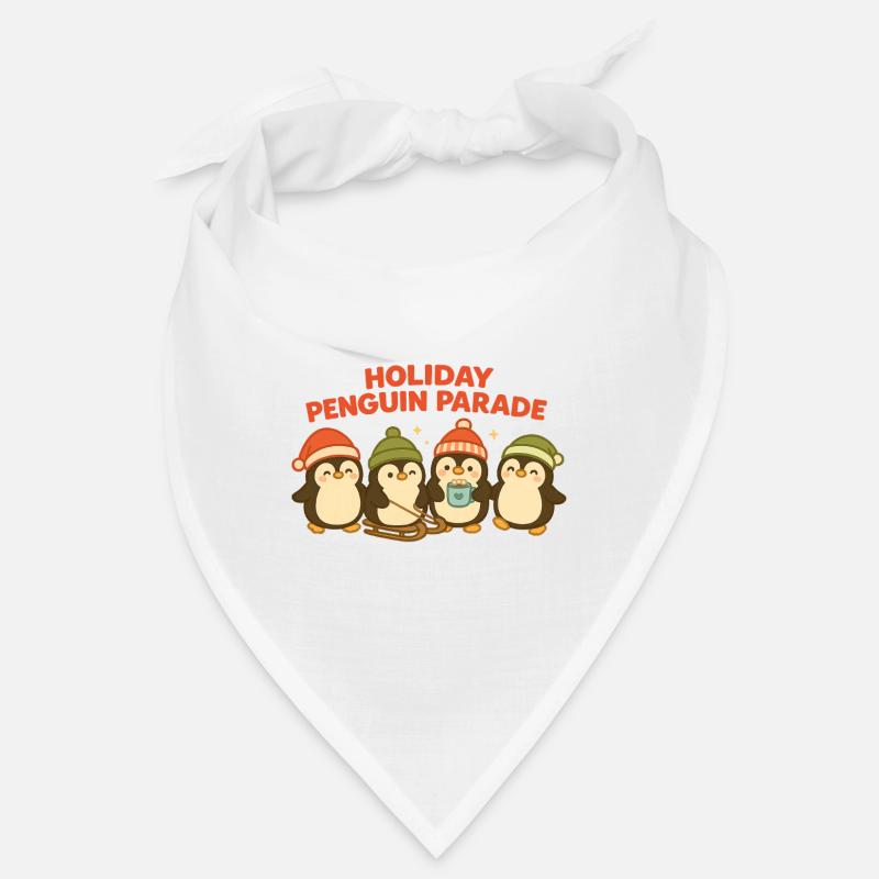 Frohe Pinguin Parade - Bandana - Weiß