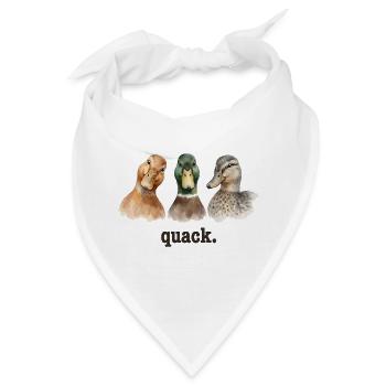 Entenquaken Lustiges Entenliebhaber-Quaken - Bandana - Weiß - Vorne