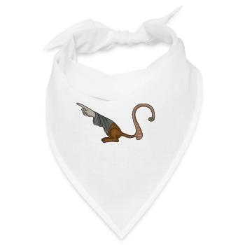 Mittelalterlicher Zeigefinger – MARGINALIA - Bandana - Weiß - Vorne