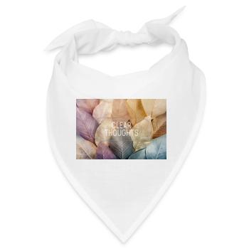 Clear Thoughts – Minimalistisches Glas Design - Bandana - Weiß - Vorne