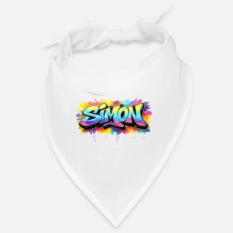 Graffiti SIMON Name Geschenk Ideal druckbar Bandana