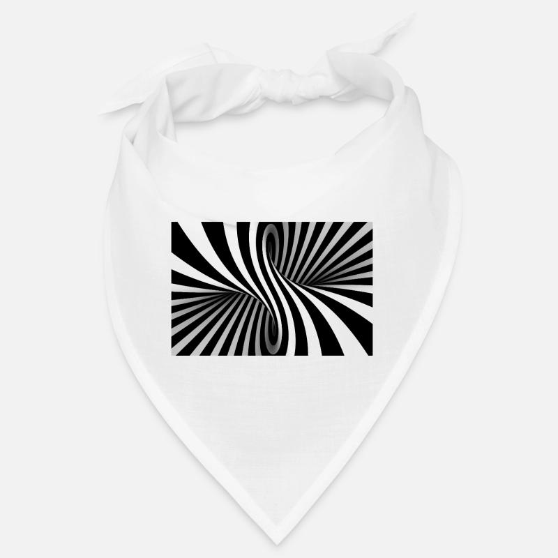 Illusion Spirale Noir Blanche Bandana