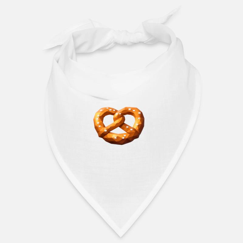Low Poly Orange Polygonal Pretzel Bandana