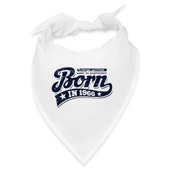 Born in 1966 - Geburtstag - Limited Edition - Bandana - Weiß - Vorne