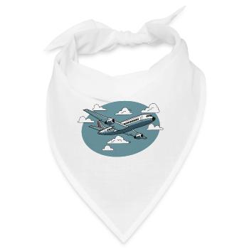 Luftfahrt-Cartoon im blauen Himmel - Bandana - Weiß - Vorne