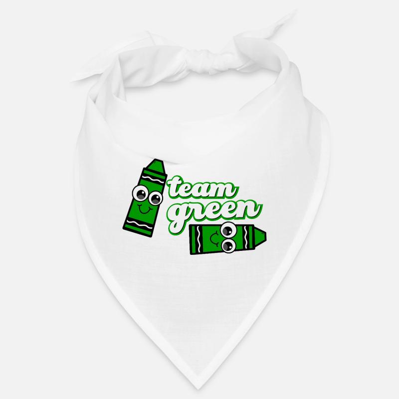 Smiling Crayon Green Team Bandana