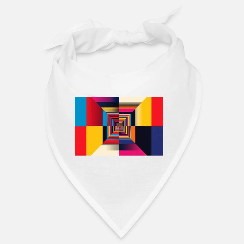 Geometrischer Tunnel-Regenbogen Bandana