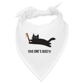 Boulder Katze hilft staubige Klettergriffe putzen  - Bandana - Weiß - Vorne