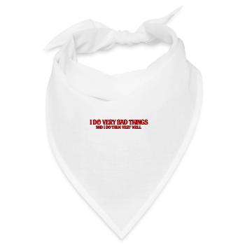 Ich mache sehr schlechte Dinge – roter Tippfehler - Bandana - Weiß - Vorne