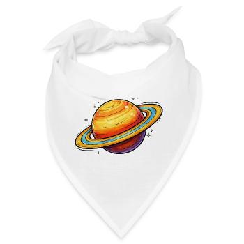 Saturn Planet - Bandana - Weiß - Vorne