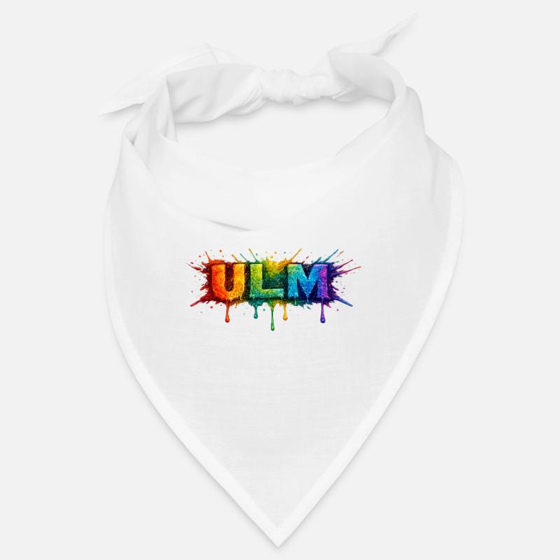 Regenbogenfarben ULM Schriftzug Bandana