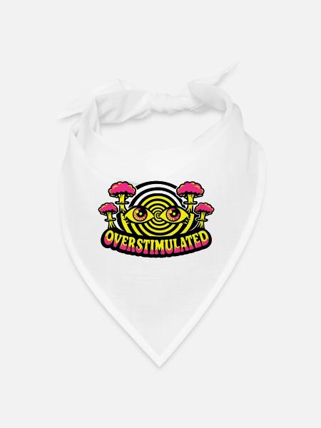 Overstimulated Psychedelic Eyes - Bandana - Weiß - Vorne
