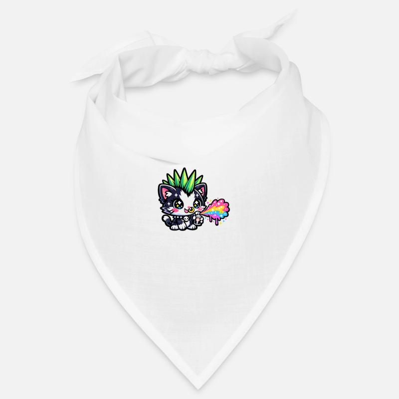 Punk Kitten Neon Spray Paints Bandana