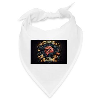 Angstpsychologie Cartoon Gehirn - Bandana - Weiß - Vorne