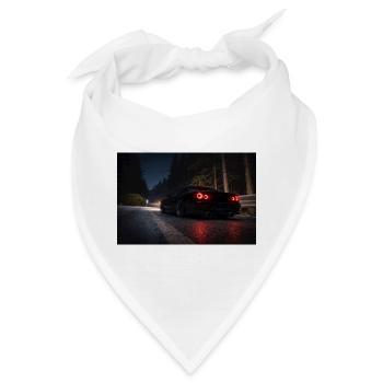 Nachtsportwagen auf der Straße - Bandana - Weiß - Vorne