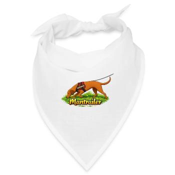 Mantrailer Hund Spürhund Maintrailing - Bandana - Weiß - Vorne