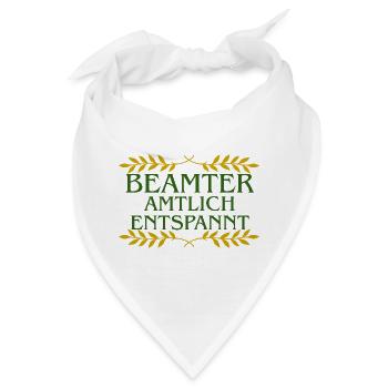 Beamter Amtlich Entspannt Grün-Gold Laurel - Bandana - Weiß - Vorne