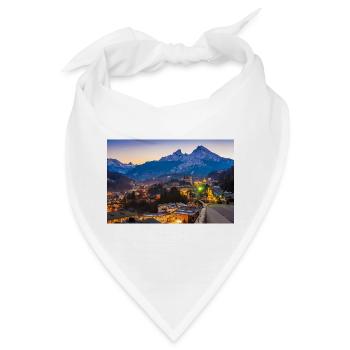 Berchtesgaden mit Watzmann - Bandana - Weiß - Vorne