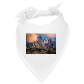 Cadini Gruppe in den Dolomiten im Nebellicht - Bandana - Weiß - Vorne