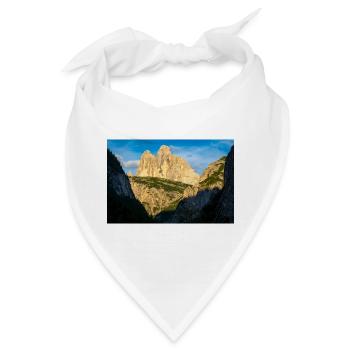 Drei Zinnen im Abendlicht - Bandana - Weiß - Vorne