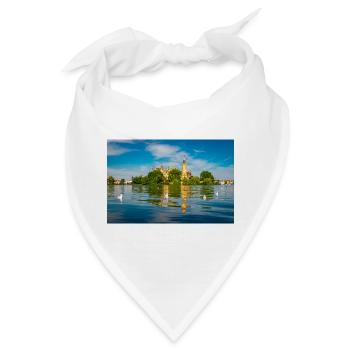 Schweriner Schloss im Sommer - Bandana - Weiß - Vorne