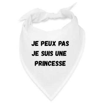 Ich kann nicht, ich bin eine PRINZESSIN - Bandana - Weiß - Vorne