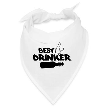 Best Drinker - Bandana - Weiß - Vorne