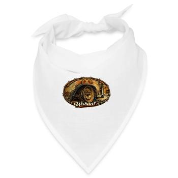 Wabant Rostiges Oldtimer-Radwagen - Bandana - Weiß - Vorne