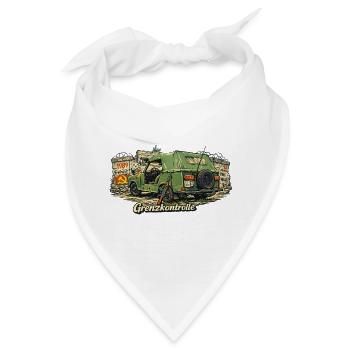 Grenzkontrolle Vintage Auto Symbolik - Bandana - Weiß - Vorne