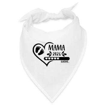 Mama 2026 loading - Bandana - Weiß - Vorne
