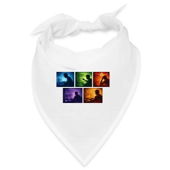 Mehrfachbildschirm Code-Schatten - Bandana - Weiß - Vorne