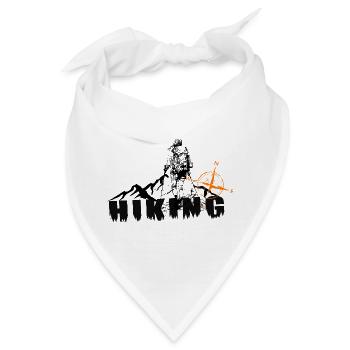 Cooles Frauen Wanderin Motiv - Bandana - Weiß - Vorne